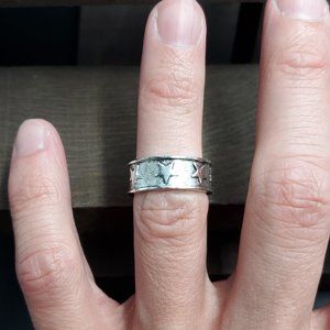 Size 6 Silver Tone Star Ring